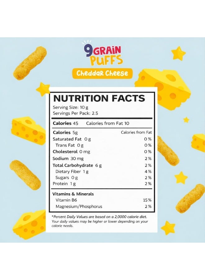 Nola - Gluten Free Puffs with 9 Grains & Cheddar Cheese 25g - Image 4